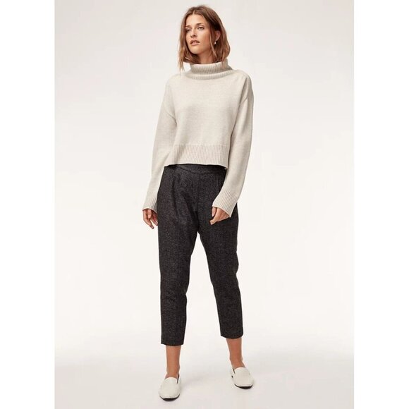 Aritzia BABATON Bowman Cohen Grey Wool Tweed 2 Piece Suit Jacket Pants, Size 0/2 - Picture 12 of 15